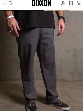 DIXXON Chino Pants - Charcoal 36 X 30